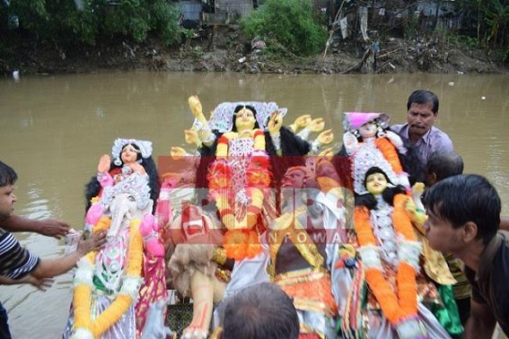 Immersion begins at Dasami-Ghat : Vijaya Dashami marks formal ending of Durga Puja Immersion begins at Dasami-Ghat : Vijaya Dashami marks formal ending of Durga Puja